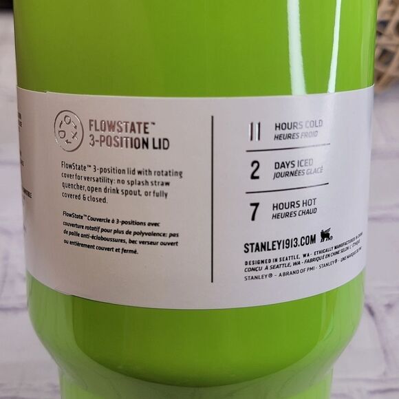 NIB Stanley 40 oz Quencher H2.0 FlowState Tumbler Neon Collection: Neon … - Picture 6 of 15